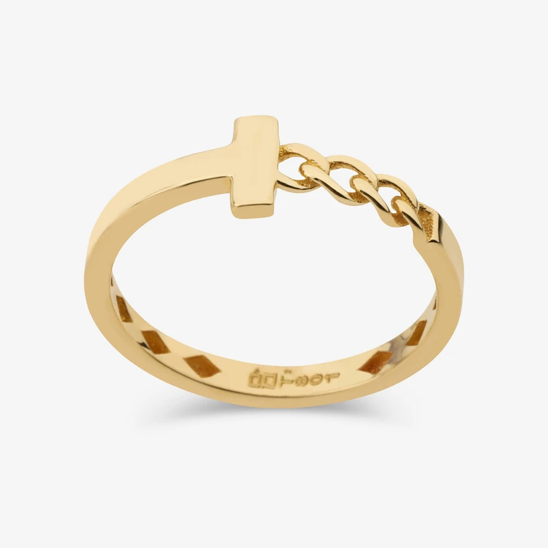 انگشتر طلا 18 عیار زنانه گلدم مدل R352027 