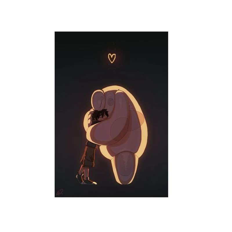 استیکر لپ تاپ و موبایل مدل انیمیشن طرح شش ابر قهرمان بیمکس Big Hero 6 Baymax کد 2728