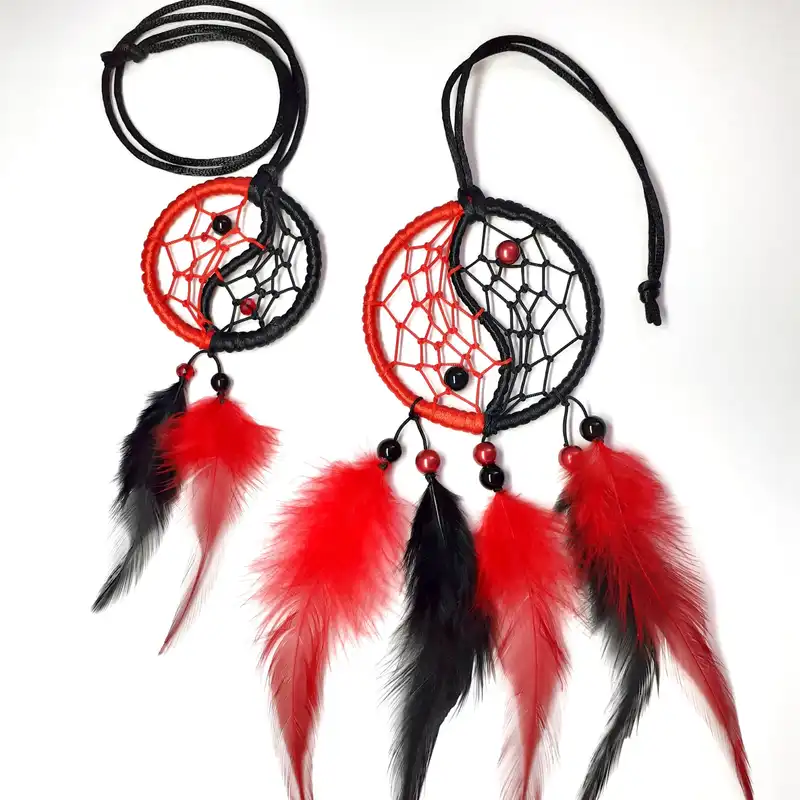 ست آویز و جاکلیدی و گردنبند دریم کچر مدل یین یانگ کد 003