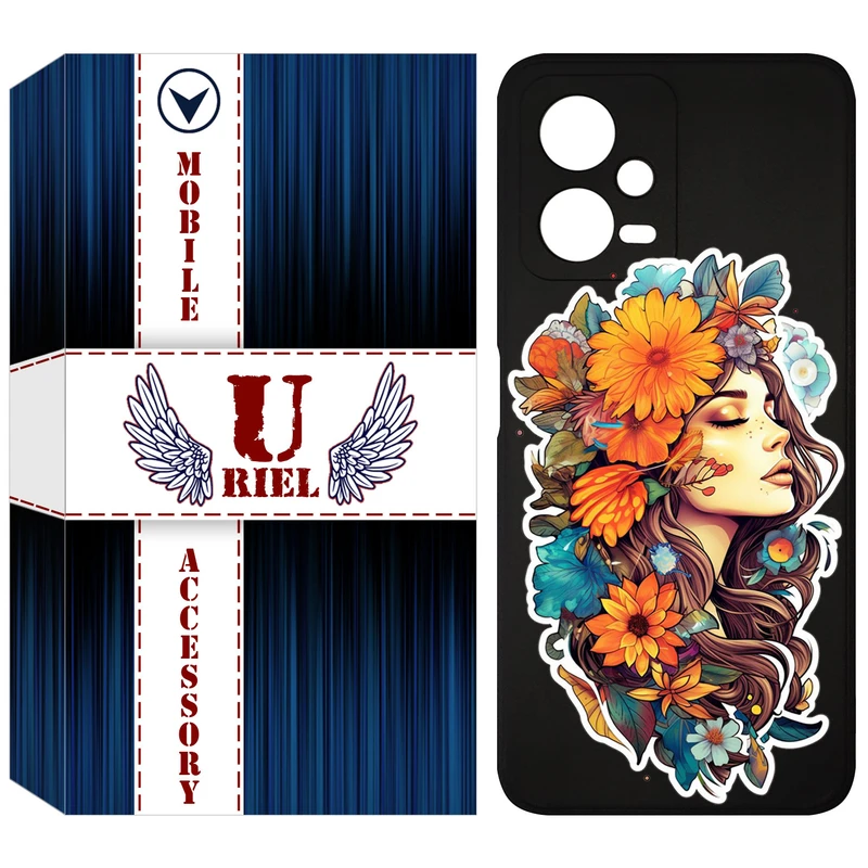 کاور یوریل قاب مدل KSH کد 52 طرح دختر مناسب برای گوشی موبایل شیائومی Poco X5 / Redmi Note 12 5G