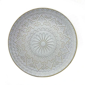 بشقاب مدل embossed flower plate کد 04 بسته 4 عددی