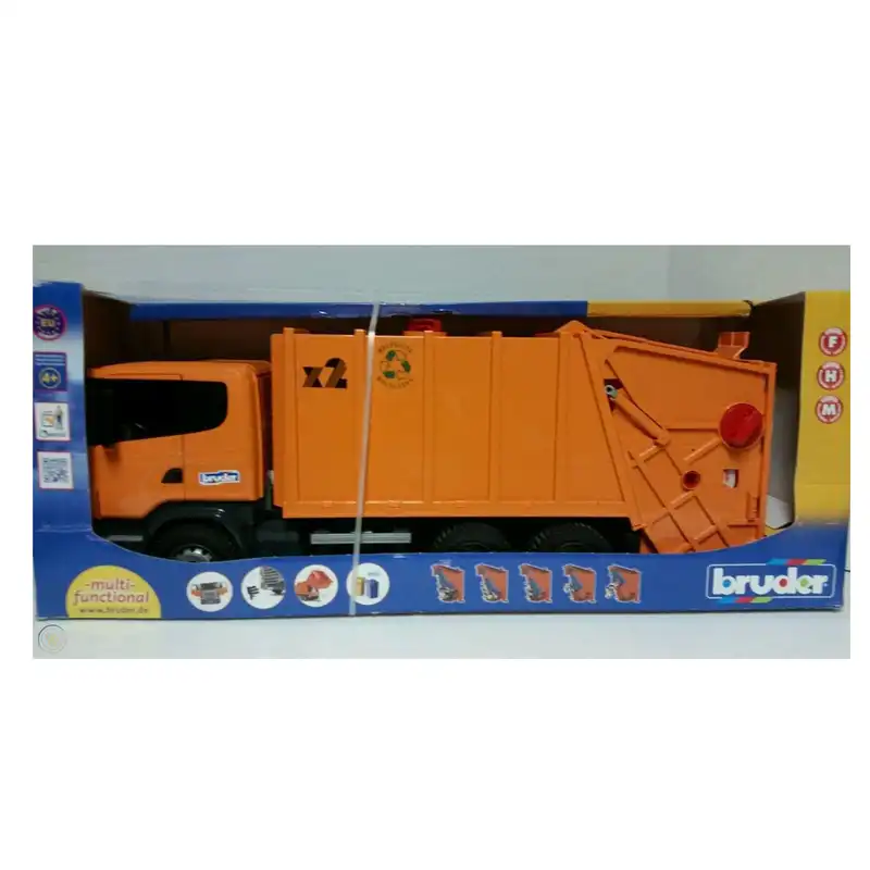 ماشین بازی برودر مدل کامیون حمل زباله اسکانیا