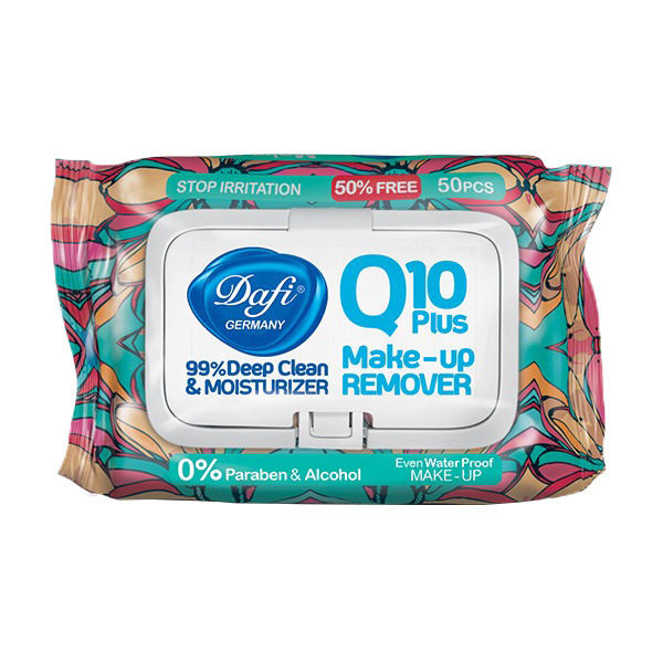 دستمال مرطوب پاک کننده آرایش Q10 مجموعه 2 عددی دستمال مرطوب پاک کننده آرایش Q10 مجموعه 2 عددی