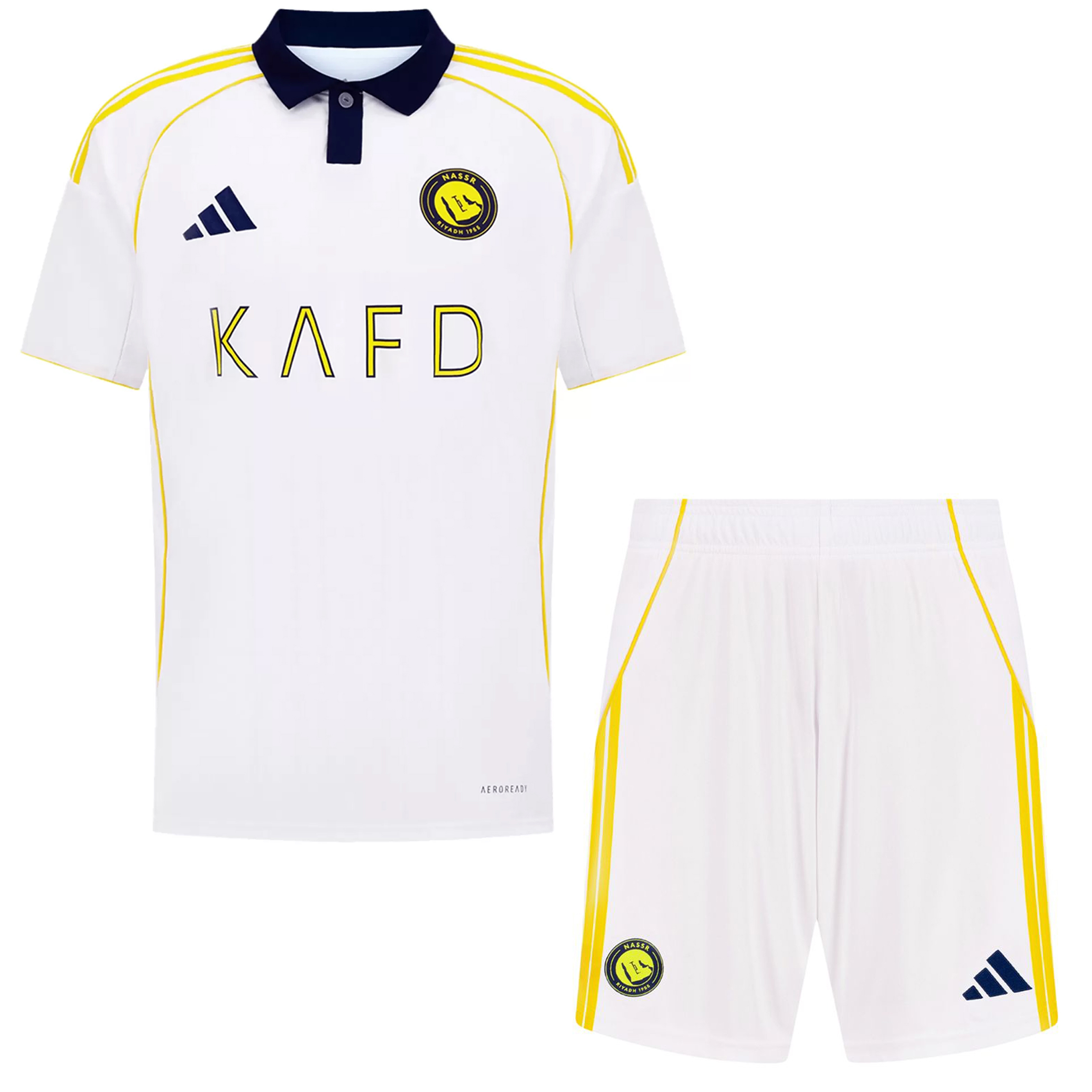 ست تی‌شرت و شلوارک ورزشی پسرانه مدل النصر عربستان Away 2026