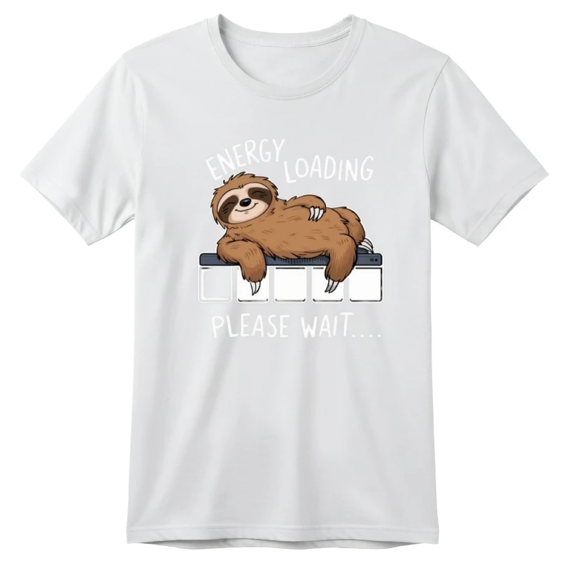 تی‌شرت آستین کوتاه یقه گرد بچگانه مدل تنبل کد v1