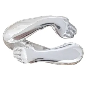 انگشتر نقره زنانه ترمه 1 مدل آغوش کد M 1001