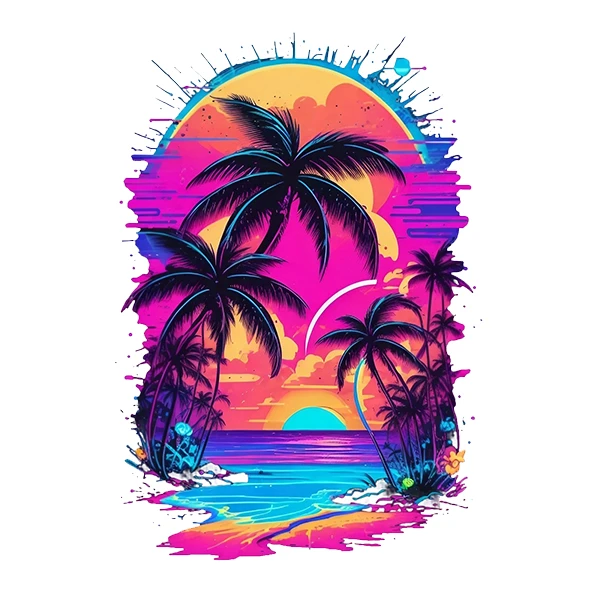   استیکر پارچه و لباس پاد آفرین طرح منظره کد 4386