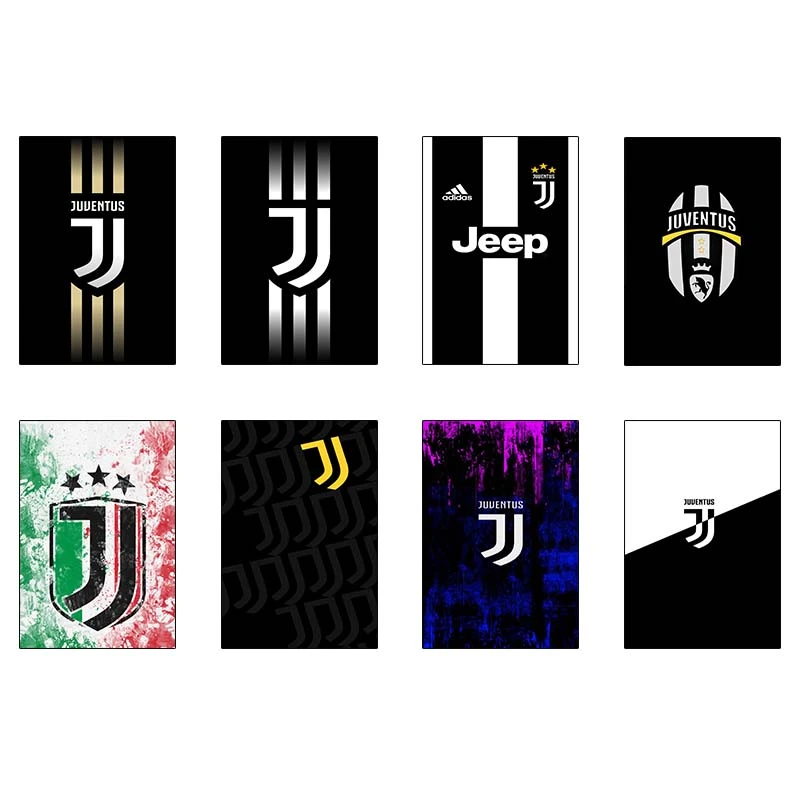 پوستر کارنيکا طرح یوونتوس Juventus کد 84798 مجموعه 8 عددی