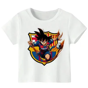 تی‌شرت آستین کوتاه پسرانه مدل W270 طرح بارسلونا رنگ سفید