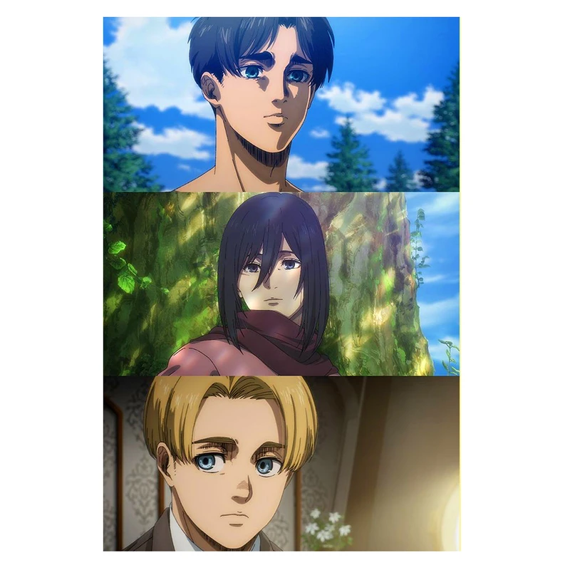 پوستر مدل ارن ییگر و میکاسا و ارمین Eren Yeager طرح انیمه Attack on titan کد 178