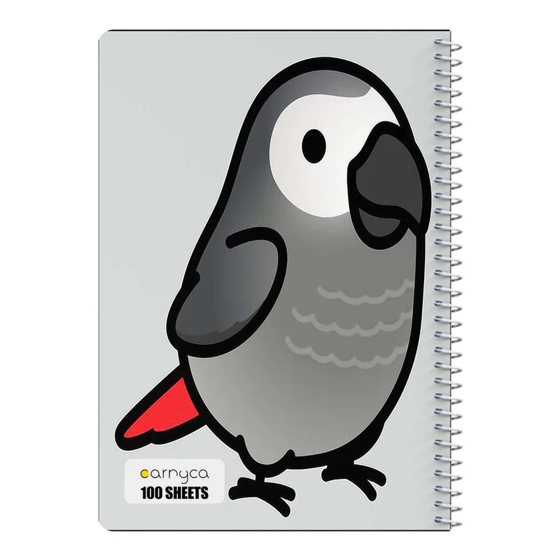 دفتر مشق 100 برگ سیمی کارنیکا طرح طوطی Parrot کد 90890