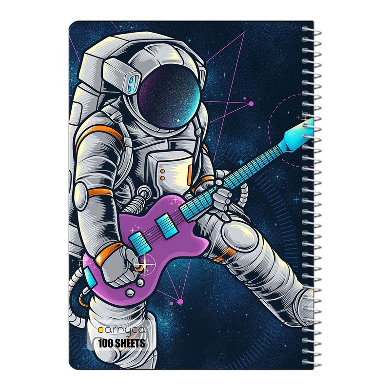 دفتر شطرنجی 100 برگ سیمی کارنیکا طرح فضا Space کد 11915