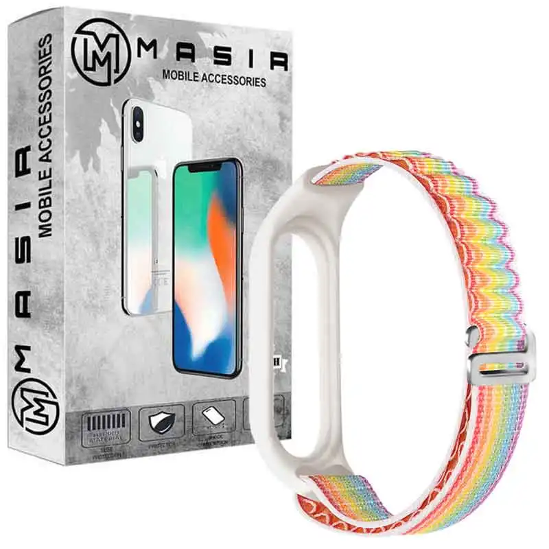 بند مسیر طرح هفت رنگ مدل LOOP ALPINE مناسب برای  مچ بند هوشمند شیائومی Mi band 6 / Mi band 5 / Mi band 4