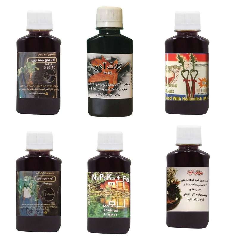 کود مایع فسفر ریشه زایی 10-52-10 و کلات آهن و کود بامبو و کود پتوس و کود سه بیست و مولتی کود مدل life drop حجم 120 میلی لیتر کود مایع فسفر ریشه زایی 10-52-10 و کلات آهن و کود بامبو و کود پتوس و کود سه بیست و مولتی کود مدل life drop حجم 120 میلی لیتر