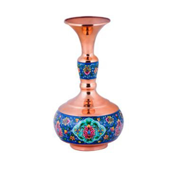 گلدان مسی هنرلوکس طرح نقاشی مدل شلغمی PGSH23
