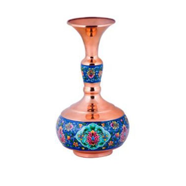 گلدان مسی هنرلوکس طرح نقاشی مدل شلغمی PGSH23
