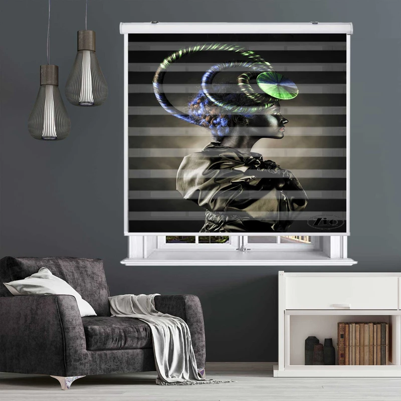 پرده زبرا زیو کد W4071 سایز 150X150 سانتی متر