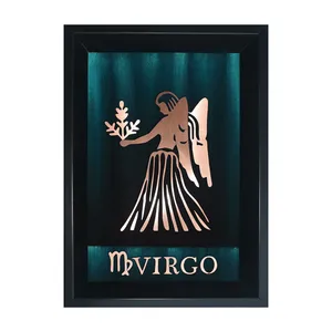 تابلو معرق مسی طرح نماد ماه تولد شهریور کد 2030-66