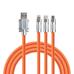 کابل تبدیل USB به Micro-USB / USB-C / لایتنینگ بیاند مدل bulm-591 طول 1 متر