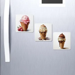 مگنت یخچالی صباطرح مدل بستنی قیفی مجموعه 3 عددی کد M720