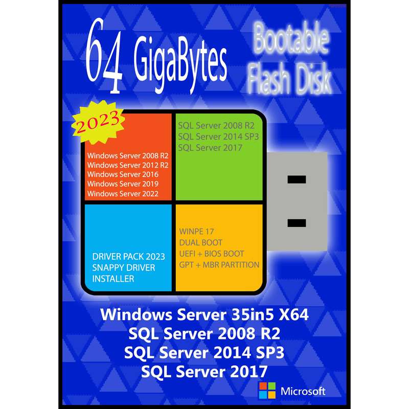 سیستم عامل Windows Server 2008-2012-2016-2019-2022 35in5 نشر مایکروسافت