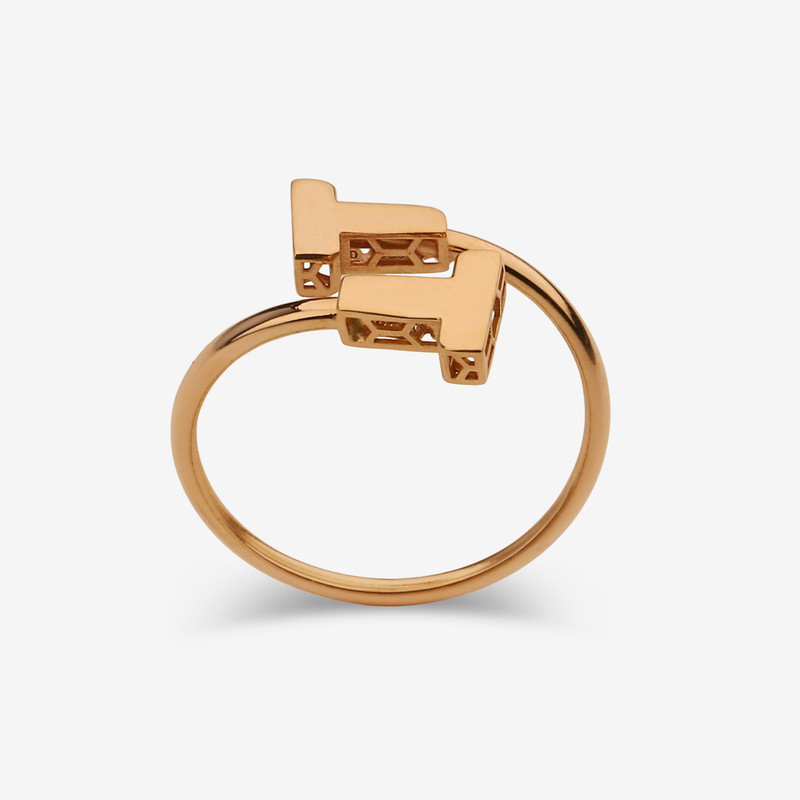 انگشتر طلا 18 عیار زنانه حافا گلد مدل r017 سایز 56