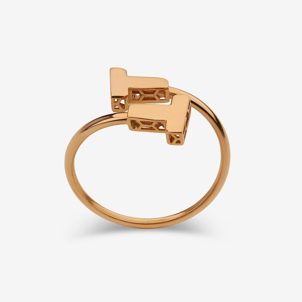 انگشتر طلا 18 عیار زنانه حافا گلد مدل r017 سایز 56