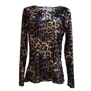 بلوز آستین بلند زنانه مدل پلنگی کد 2201