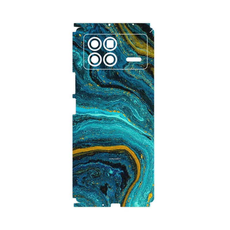 برچسب پوششی ماهوت مدل Turquoise marblewith golden streaks-FullSkin مناسب برای گوشی موبایل شیائومی Mix Fold 3