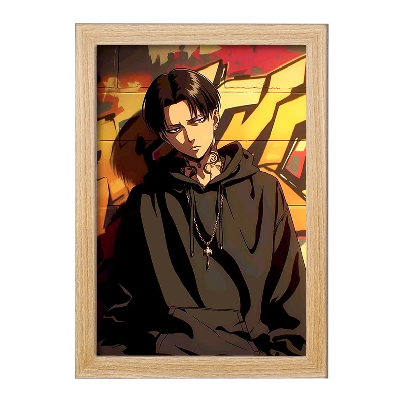 تابلو خندالو مدل لیوای آکرمن انیمه اتک آن تایتان کد F1821