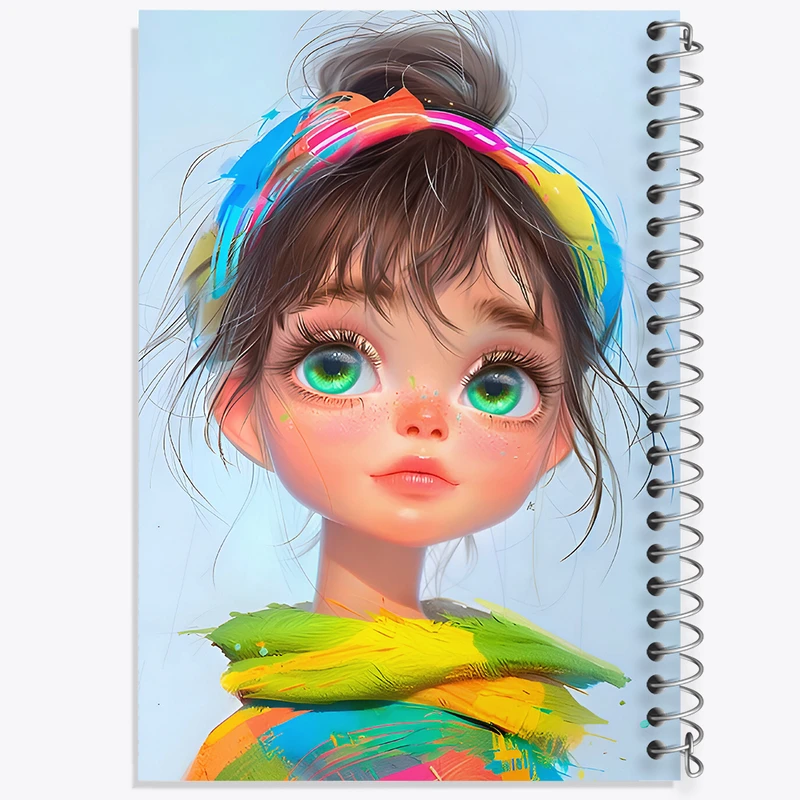 دفتر مشق 50 برگ خندالو طرح دخترانه کیوت کد F6540