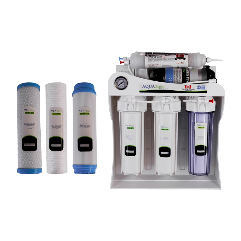 دستگاه تصفیه کننده آب زیرسینک مرحله‌ای آکوآ اسپرینگ مدل RO_SF4709_W3F