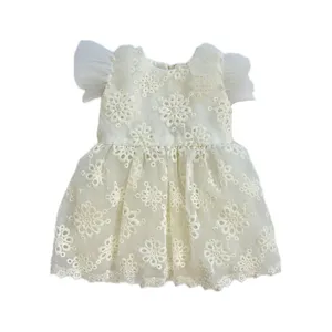 پیراهن بدون آستین یقه گرد دخترانه مدل خامه دوزی مروارید