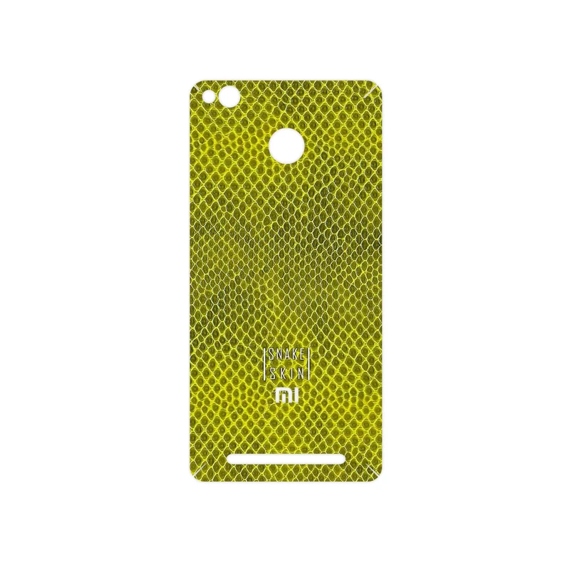 برچسب پوششی ماهوت مدل Yellow Snake Skin مناسب برای گوشی موبایل شیائومی Redmi 3 Pro