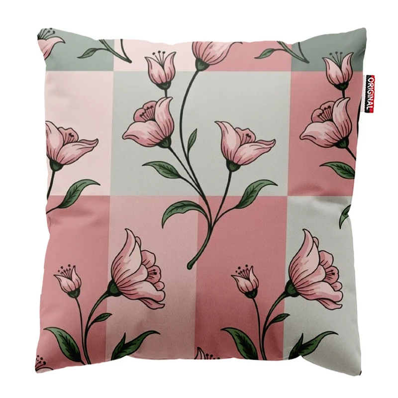 کوسن پاد آفرین طرح گل کد 3717 سایز 30*30 سانتی متر