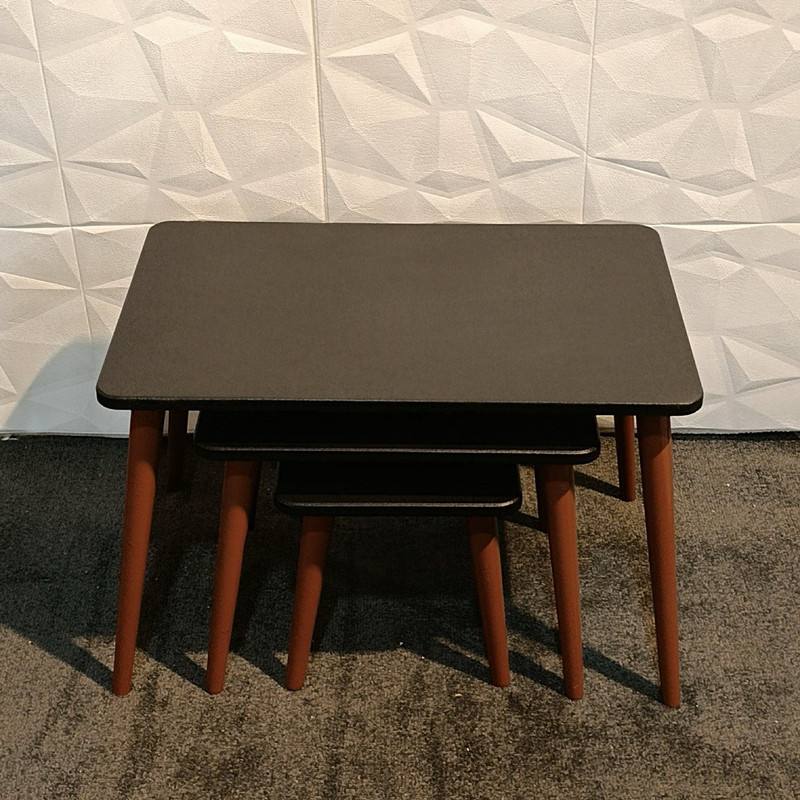 میز عسلی مستطیلی مدل مینیمال کد ۳۲۵ مجموعه ۳ عددی