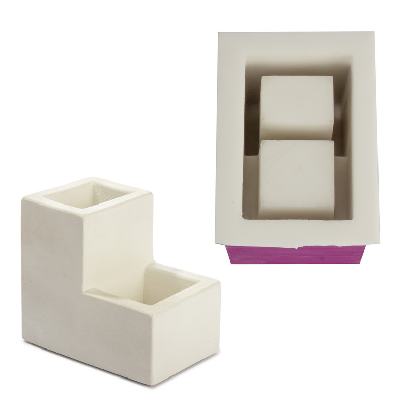 سیلیکون قالب گیری مدل گلدان وجاقلمی کد DCO1518