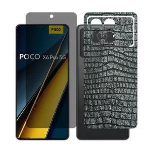 Glass Together model privacy Screen Protector Suitable for Xiaomi Poco X6 Pro Mobile Phone with Back cover sticker