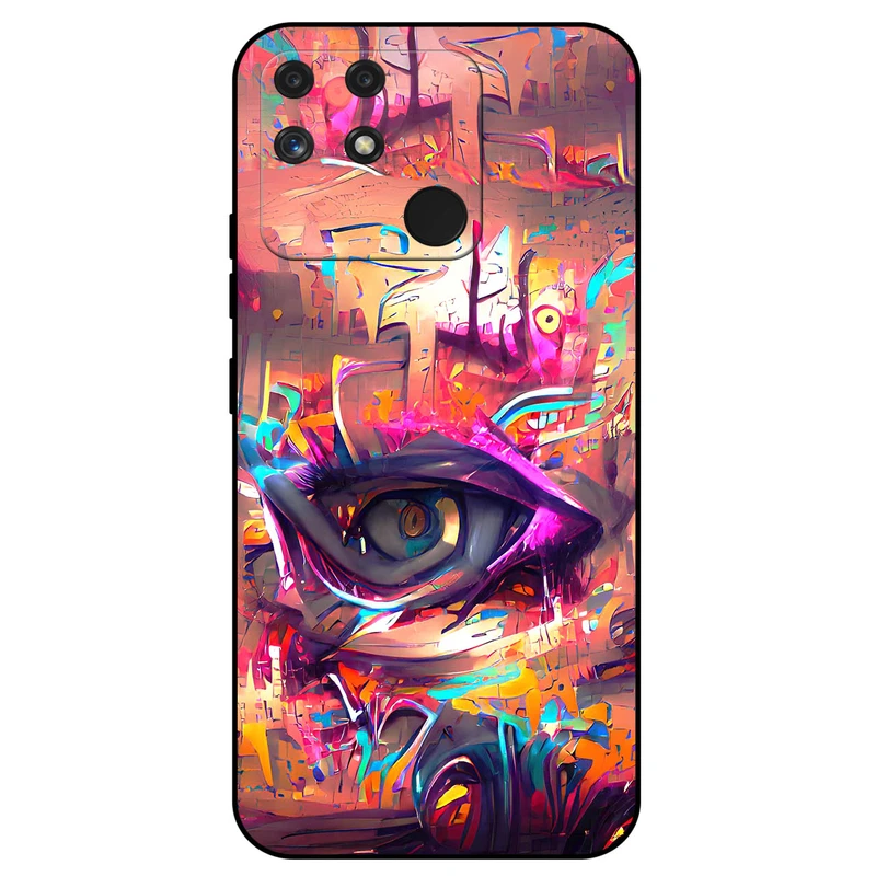 کاور مگافون طرح چشم مدل 2823 مناسب برای گوشی موبایل ریلمی Narzo 50A