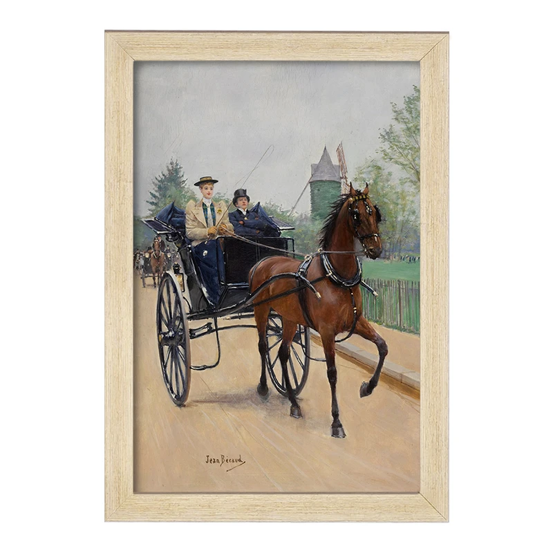 تابلو خندالو مدل نقاشی کالسکه اثر ژان برو کد F12347