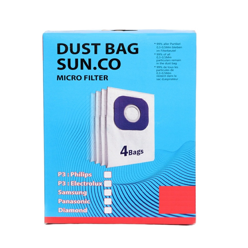 پاکت جاروبرقی سانکو کد B24 بسته 4 عددی مناسب برای جارو برقی پارس خزر 104