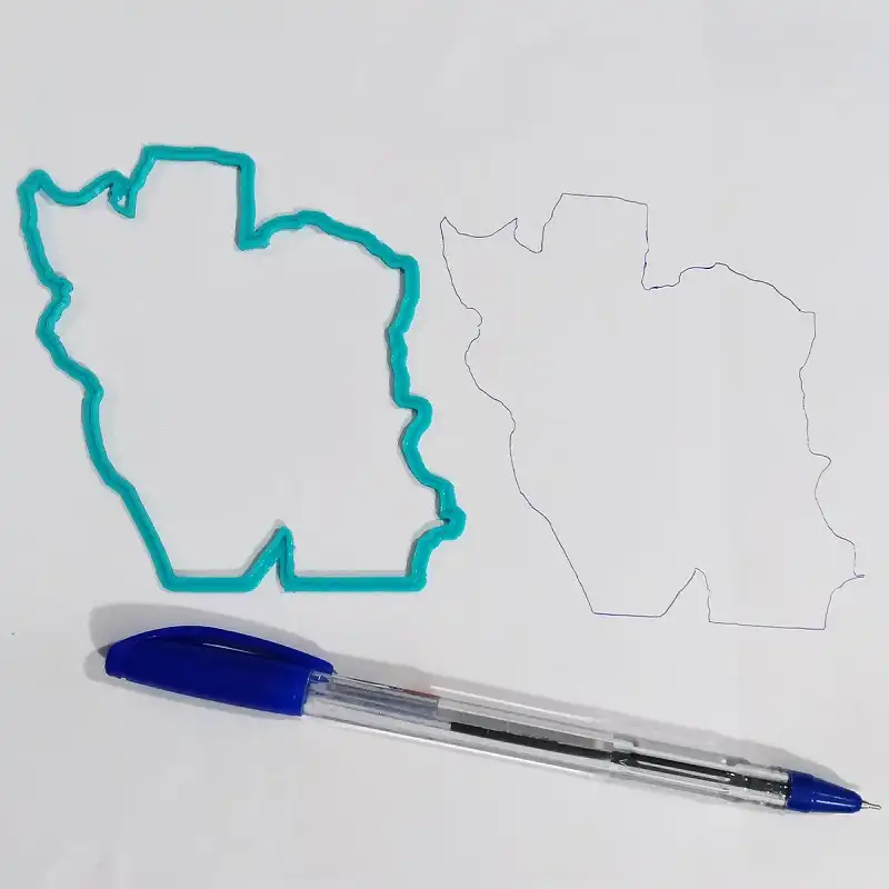 شابلون طرح نقشه ایران بسته 3 عددی