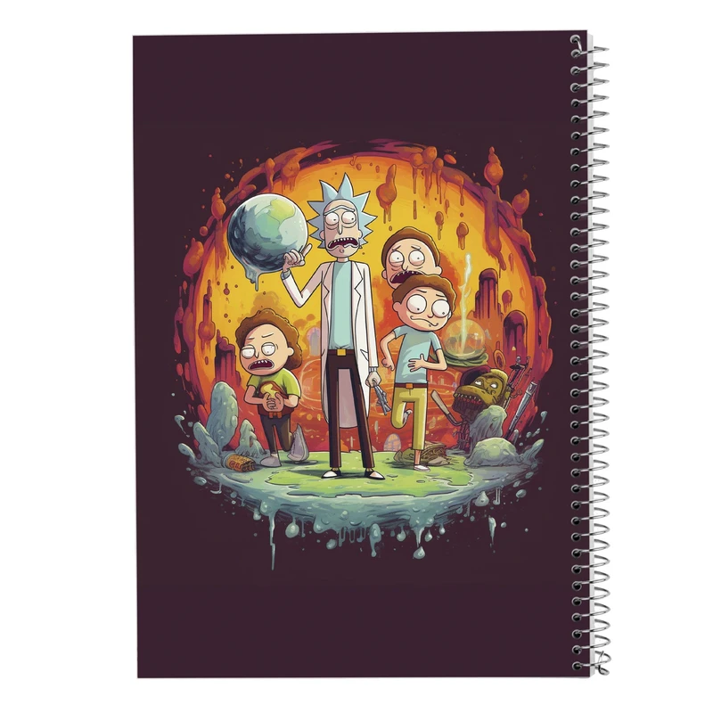دفتر مشق 50 برگ مدوپد مدل ریک اند مورتی rick&morty کد DF10832