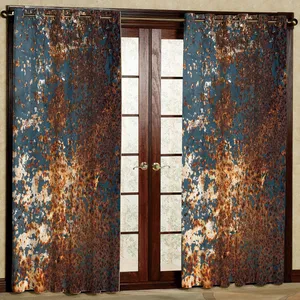 پرده بارمان دکور طرح طلاکوب مدل هازان پانچی کد 2183 W سایز 140x200 سانتی متر