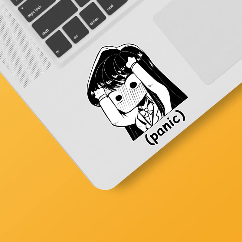 استیکر لپ تاپ و موبایل بووم طرح انیمه کد 102 مدل panic