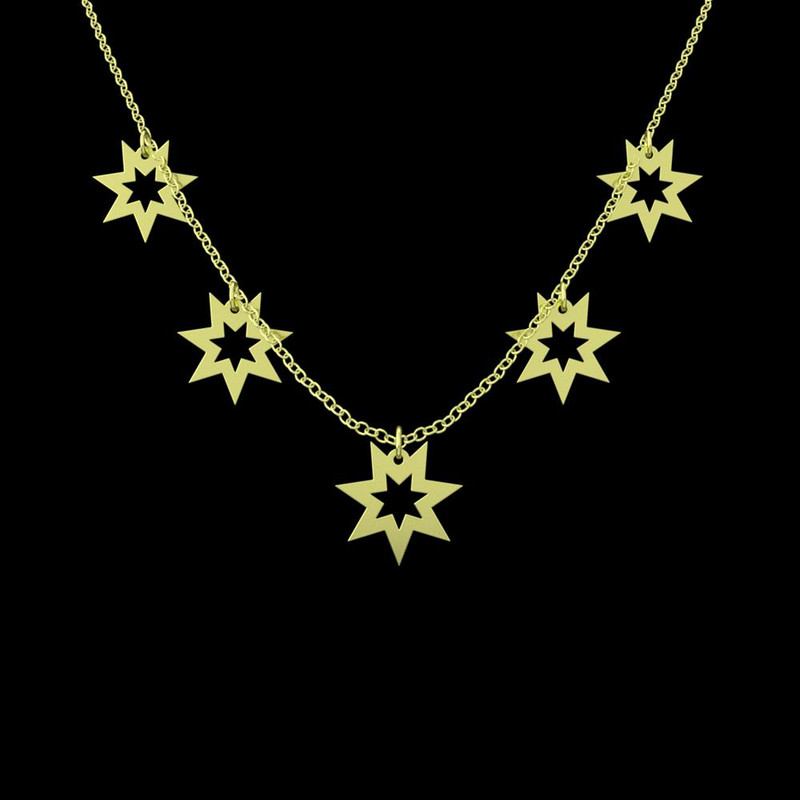 گردنبند طلا 18 عیار زنانه مدوپد مدل ستاره کد RNA15572