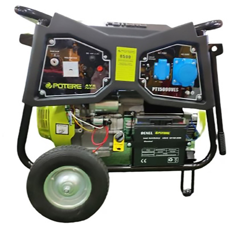 موتور برق پوتر مدل PT15000VES استارتی 8 کیلووات به همراه چرخ و دسته