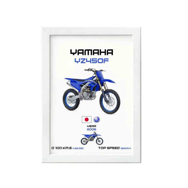 تابلو مدل YAMAHA YZ450F فریم سفید