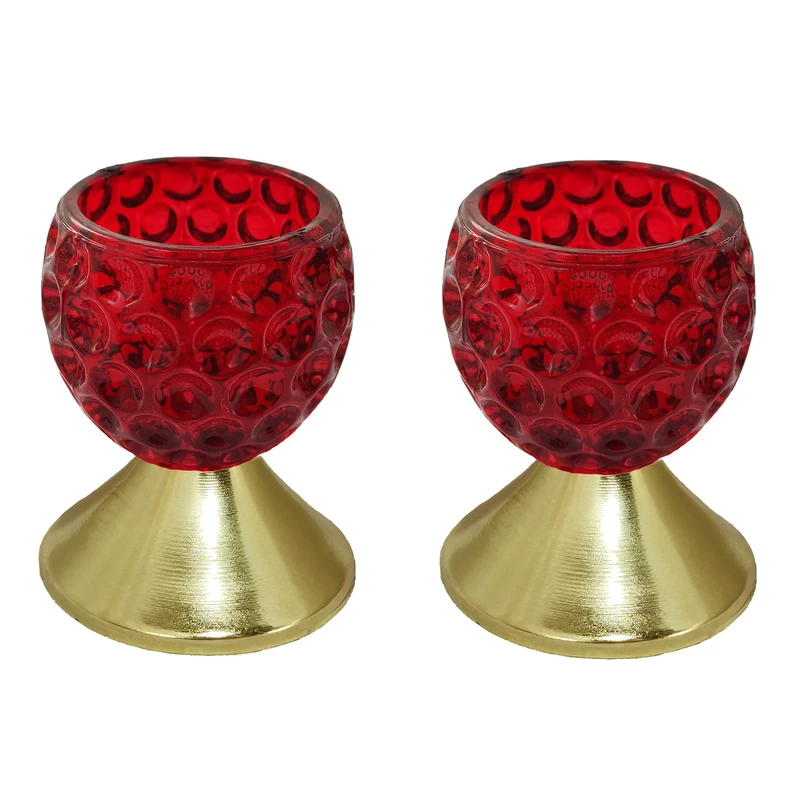 جاشمعی مدل پایه دار مروارید بسته 2 عددی