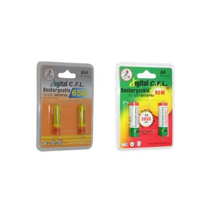 باتری قلمی و نیم قلمی قابل شارژ سی.اف.ال مدل 3850/650mAh بسته 4 عددی